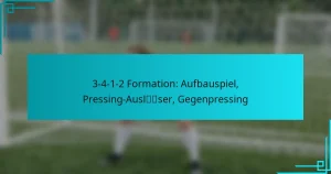 3-4-1-2 Formation: Aufbauspiel, Pressing-Auslöser, Gegenpressing