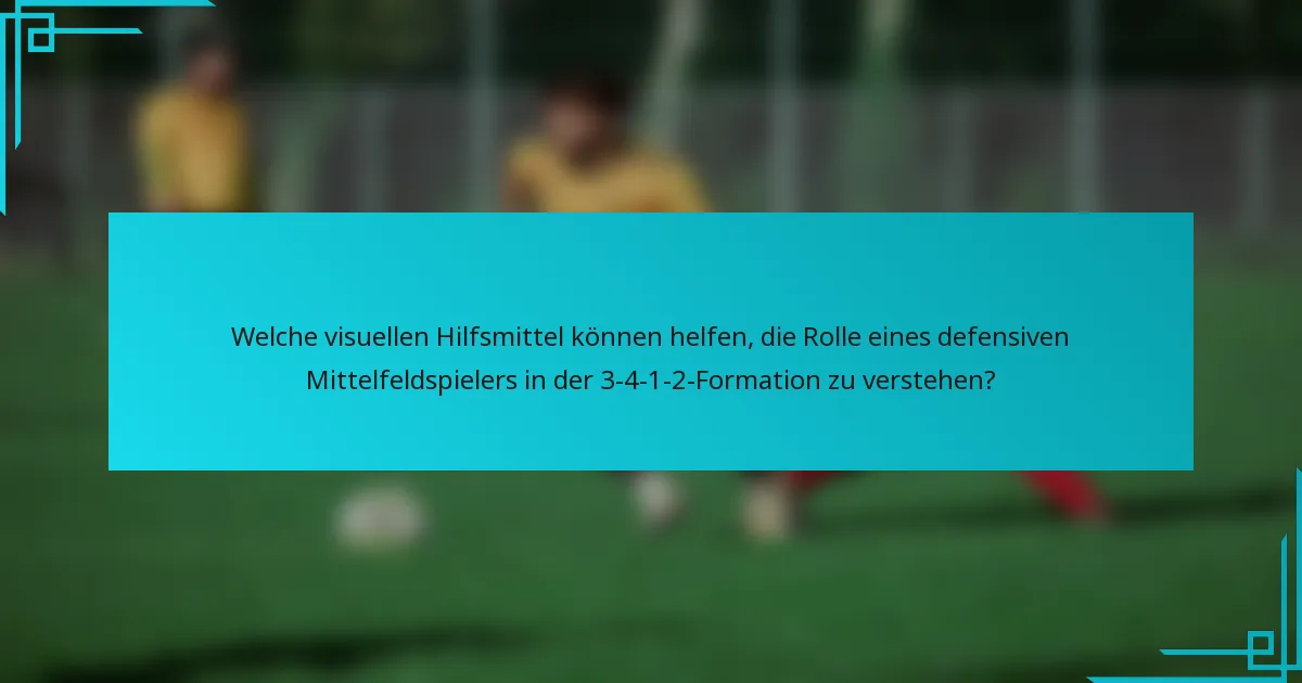 Welche visuellen Hilfsmittel können helfen, die Rolle eines defensiven Mittelfeldspielers in der 3-4-1-2-Formation zu verstehen?